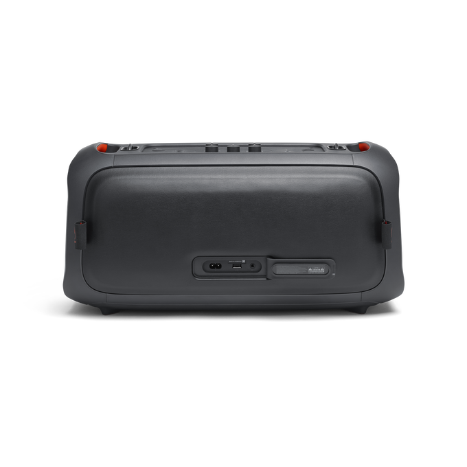 JBL PartyBox On-The-Go - Black - Portable party speaker with built-in lights and wireless mic - Back image number null